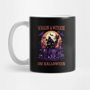 Waggin' & Witchin' Dog on Halloween Mug